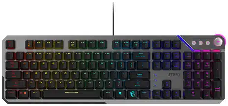 MSI STRIKE 600 SILEN teclado Juego USB QWERTY Inglés de EE.UU. Negro