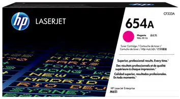 HP Cartucho de tóner original 654A LaserJet magenta