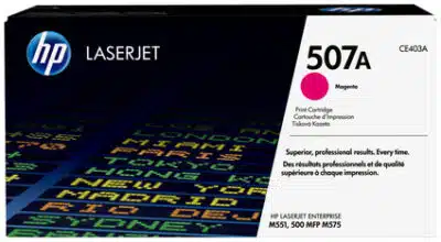 HP Cartucho original de tóner magenta 507A LaserJet