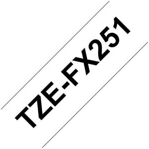 7b37172cdbe0b22c9ee387b60fc69ff3c290b23d-2 Brother TZE-FX251 cinta para impresora de etiquetas Negro sobre blanco - Imagen 1