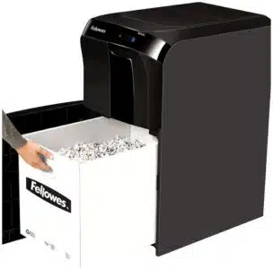 Fellowes Automax 350C trituradora de papel Trituración cruzada 22.9 cm Negro - Imagen 4