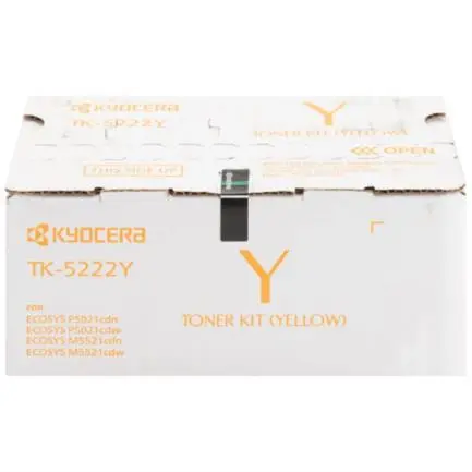 KCCTONAB027_zoom Tóner Kyocera TK-5222Y 1.2K Páginas Compatible P5021cdn/P5021cdw/M5521cdn/M5521cdw Color Amarillo 1T02R9AUS1 - Imagen 1
