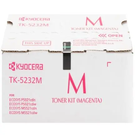 KCCTONAB028_zoom Tóner Kyocera TK-5232M Alta Capacidad 2.2K Páginas Compatible P5021cdn/P5021cdw/M5521cdn/M5521cdw Color Magenta 1T02R9BUSV - Imagen 1