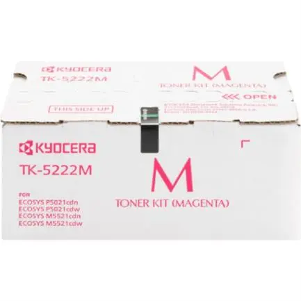 KCCTONAB029_zoom Tóner Kyocera TK-5222M 1.2K Páginas Compatible P5021cdn/P5021cdw/M5521cdn/M5521cdw Color Magenta 1T02R9BUS1 - Imagen 1