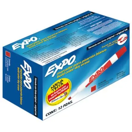 SNPMACAB020_zoom Marcador Sanford Expo 83002 Rojo Cincel Pizarron Blanco C/12 - Imagen 1