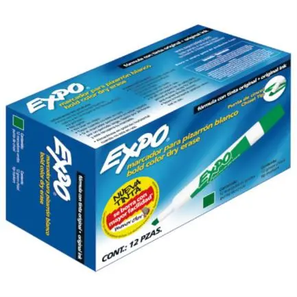 SNPMACAB022_zoom Marcador Sanford Expo 83004 Verde Cincel Pizarron Blanco - Imagen 1