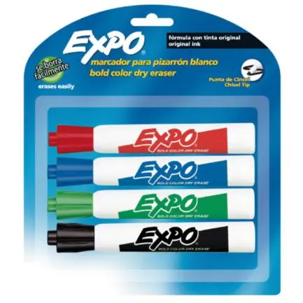 SNPMACAB023_zoom Marcador Sanford Expo 83074 C/4 Cincel Pizarron Blanco - Imagen 1