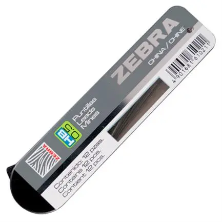 ZEPPUNAB001_zoom Puntillas Zebra HB 0.5mm Caja C/12 Tubos C/12 Puntillas C/U 0900 - Imagen 1