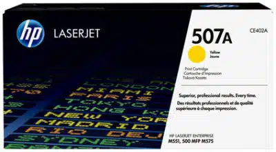 HP Cartucho original de tóner amarillo 507A LaserJet