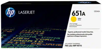 HP Cartucho original de tóner amarillo 651A LaserJet