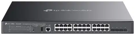 e7a67e0f7e1042deba5d6c17f721a3ef48f623a4-2 TP-Link SG5428XMPP dispositivo de redes Gestionado L3 Gigabit Ethernet (10/100/1000) Energía sobre Ethernet (PoE) Negro - Imagen 1