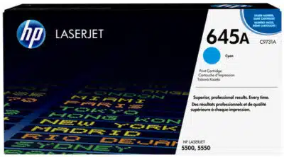 HP Cartucho original de tóner cian 645A LaserJet