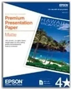 Epson Premium Presentation Paper Matte, Double-sided - Letter - 8.5" x 11" - 50 Sheets