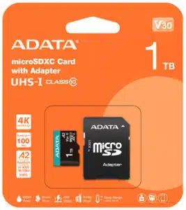 ADATA AUSDX1TUI3V30SA2-RA1 memoria flash 1 TB MicroSDXC UHS-I Clase 10