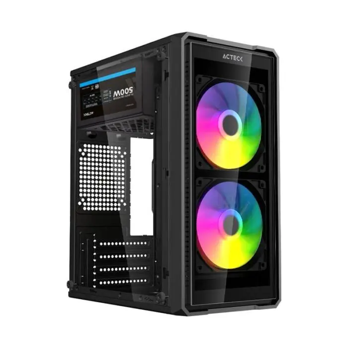ACTECK DOOM ULTRA CRYSTAL GI750C AC-943789 Gabinetes Gaming Negro