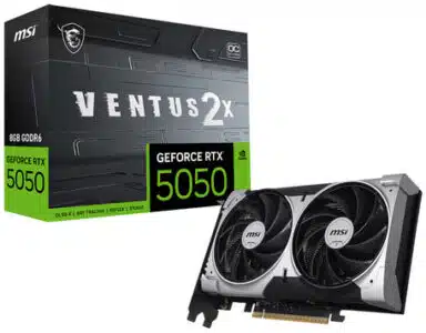 MSI GEFORCE RTX 5050 8G VENTUS 2X OC tarjeta gráfica NVIDIA 8 GB GDDR6