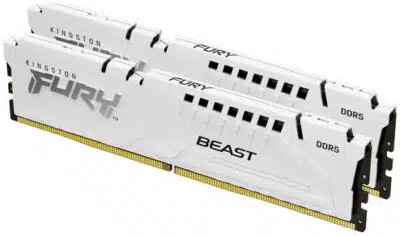 MEMORIA RAM DIMM KINGSTON FURY BEAST EXPO 64GB KIT 2 DDR5 6400MTS CL32 BLANCA KF564C32BWEK2 64