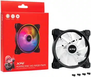 VVentilador XPG Hurricane 140mm ARGB PWM 140mm 1800RPM ARGB Negro - Imagen 5