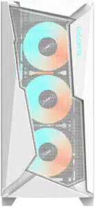 GIGABYTE C301 GLASS WHITE gabinete de computadora Midi Tower Blanco - Imagen 4
