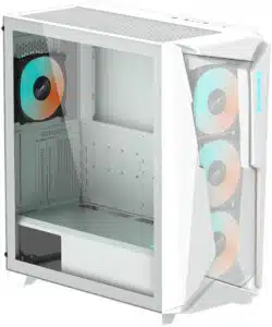 GIGABYTE C301 GLASS WHITE gabinete de computadora Midi Tower Blanco - Imagen 3