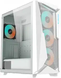 GIGABYTE C301 GLASS WHITE gabinete de computadora Midi Tower Blanco - Imagen 2