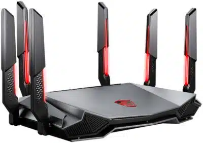 MSI RADIX AXE6600 WIFI 6E TRI-BAND router inalámbrico Gigabit Ethernet Doble banda (2,4 GHz / 5 GHz) Negro, Rojo - Imagen 3