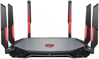 MSI RADIX AXE6600 WIFI 6E TRI-BAND router inalámbrico Gigabit Ethernet Doble banda (2,4 GHz / 5 GHz) Negro, Rojo - Imagen 4