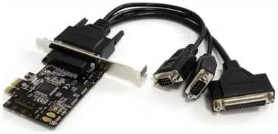 StarTech.com Tarjeta Adaptadora PCI Express PCI-E 2 Puertos Serial 1 Paralelo con Cable Multiconector RS232
