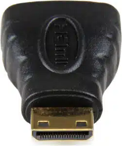 StarTech.com Adaptador Mini HDMI a HDMI -HDMI Ultra HD 4K 30Hz de Alta Velocidad - HDMI 1.4 - Conectores Chapados en Oro - Adaptador HDMI UHD 4K - Negro - Imagen 4