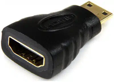 StarTech.com Adaptador Mini HDMI a HDMI -HDMI Ultra HD 4K 30Hz de Alta Velocidad - HDMI 1.4 - Conectores Chapados en Oro - Adaptador HDMI UHD 4K - Negro