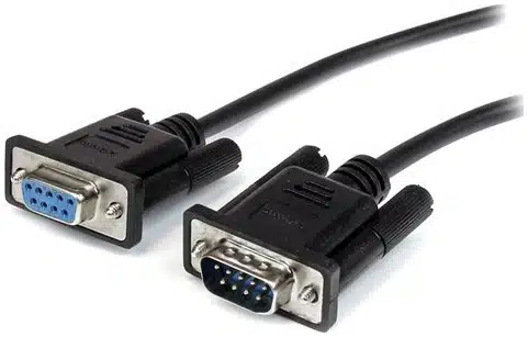 15973501-startech.com_ StarTech.com Cable 1m Extensión Directo Straight Through Serial RS232 Video EGA DB9 Macho a Hembra - Negro - Imagen 1