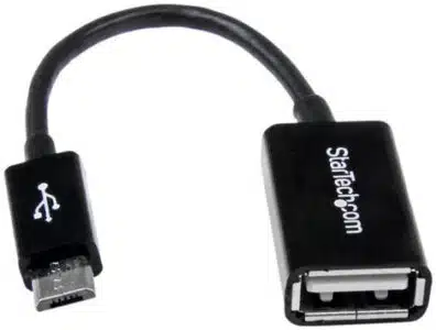StarTech.com Cable Adaptador de 12cm Micro USB Macho a USB A Hembra OTG para Tablets o Teléfonos Celulares - Negro