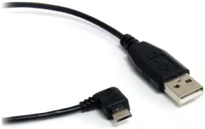 StarTech.com Cable de 91cm MicroUSB B Acodado a la Derecha a USB A de Carga y Datos para Teléfono Celular - Negro - Imagen 2
