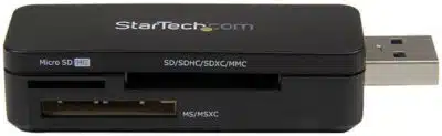 StarTech.com Lector USB 3.0 Super Speed Compacto de Tarjetas de Memoria Flash SD MicroSD MS para PC Mac - Imagen 3
