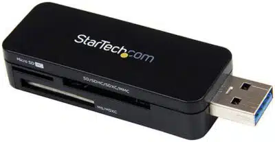 StarTech.com Lector USB 3.0 Super Speed Compacto de Tarjetas de Memoria Flash SD MicroSD MS para PC Mac - Imagen 2