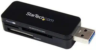 StarTech.com Lector USB 3.0 Super Speed Compacto de Tarjetas de Memoria Flash SD MicroSD MS para PC Mac