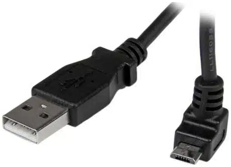 19408960-startech.com_ StarTech.com Cable Adaptador 50cm USB A Macho a Micro USB B Macho Acodado en Ángulo hacia Arriba para Teléfono Móvil - Imagen 1