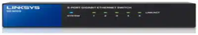 Linksys SE3005 dispositivo de redes No administrado L2 Gigabit Ethernet (10/100/1000) Negro