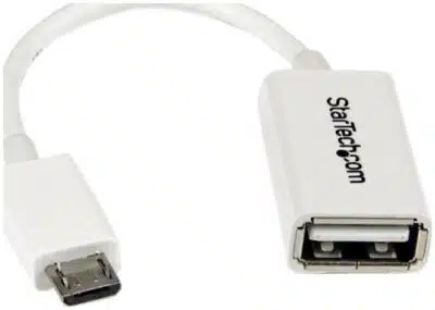 StarTech.com Cable Adaptador Micro USB a USB OTG Blanco de 12cm - Macho a Hembra - Imagen 2