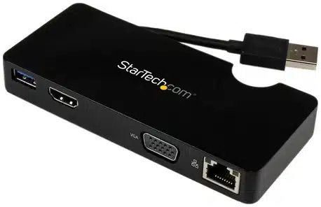 24581418_3726929925 StarTech.com Replicador de Puertos USB 3.0 de Viajes con HDMI o VGA - Docking Station para Laptop - Imagen 1