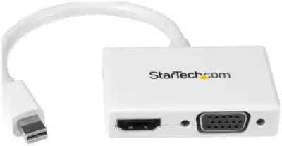 StarTech.com Adaptador Mini DP de Audio/Video para Viajes - Convertidor Mini DisplayPort a HDMI o VGA - 1080p Blanco - Imagen 2