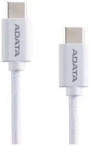 CABLE ADATA TIPO C A TIPO C 200 CM TRENZADO CON FIBRA DE NYLON BLANCO CACC200PNWH