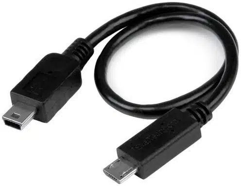 30366728_4684 StarTech.com Cable USB OTG de 20cm - Cable Adaptador Micro USB a Mini USB - Macho a Macho - Imagen 1