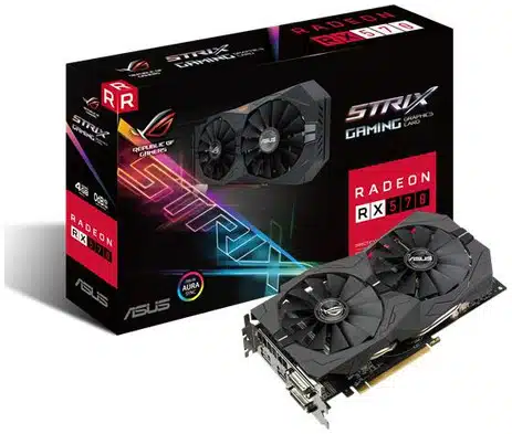 36670309_7822800326 TARJETA DE VIDEO ASUS RADEON RX570 /PCIE X16 3.0 /4GB GDDR5 /HDMI /DP /2X DVI-D /ESTANDAR /GAMER - Imagen 1