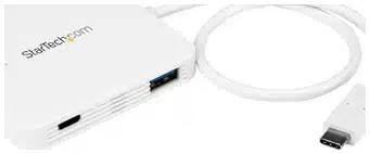 36941978_2552907090 StarTech.com Concentrador Hub USB 3.0 USB-C a 2 Puertos USB-A con Entrega de Potencia - Adaptador USB Tipo C a USB A - Blanco - Imagen 1