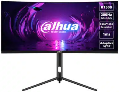 MONITOR GAMER DAHUA CURVO E330 LED 30P WQHD 2560x1080 FREESYNC 200HZ HDMI DP NEGRO DHI LM30 E330CA