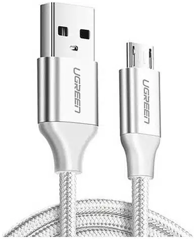 39a6b9f869491e01768199d5006fa85d1d0ab6bd-1 Ugreen 60152 cable USB USB 2.0 1.5 m USB A Micro-USB B 0.48 Gbit/s Blanco - Imagen 1
