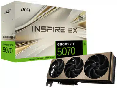 MSI GeForce RTX 5070 12G INSPIRE 3X OC NVIDIA 12 GB GDDR7