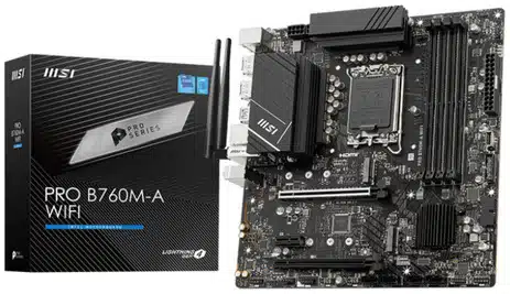 4614e0b3d3d28964f5f077939adeea43cd1816c5 MSI PRO B760M-A WIFI placa base Intel B760 LGA 1700 Micro ATX - Imagen 1