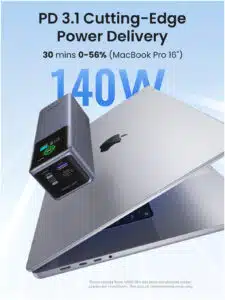 Ugreen 25000mAh 200W Fast Charging Powerbank Gris - Imagen 4